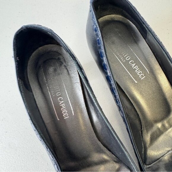 Vintage Roberto Cappuci Leather 90s Y2K Made in Italy Heels Shoes Size 10B - Picture 3 of 13